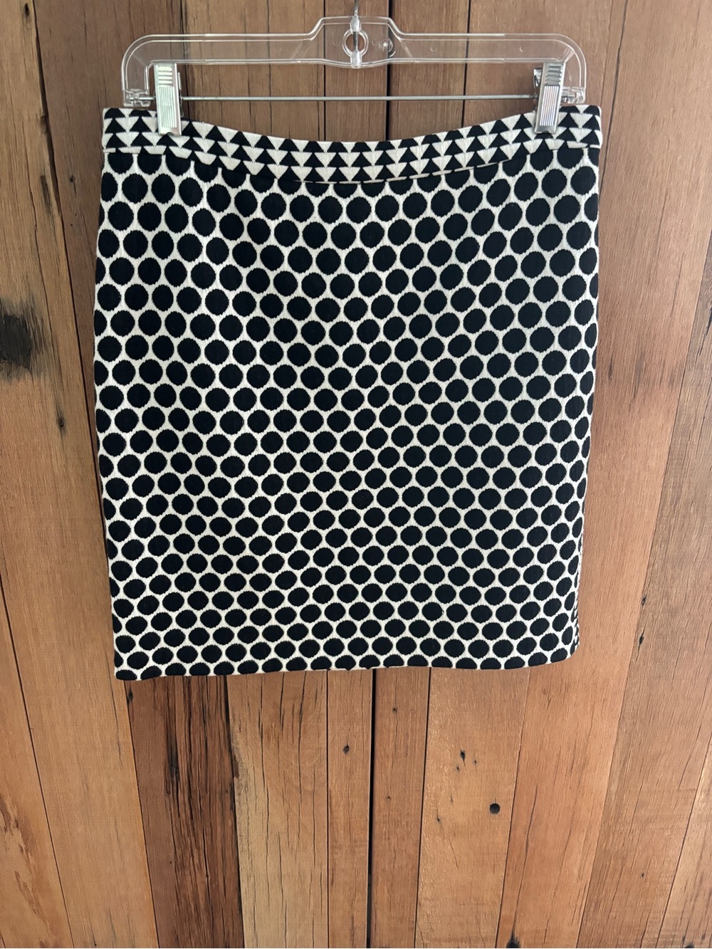 Anthropologie Leifnotes Black and White Dot Pencil Skirt